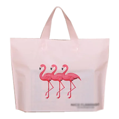 Custom Plastic Handle Shopping Bag Hdpe Plastic Single-layer Plastic Bags  With Your logo Handle Carrier Bags