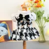 Abito stile Love Fragrant: bianco e nero