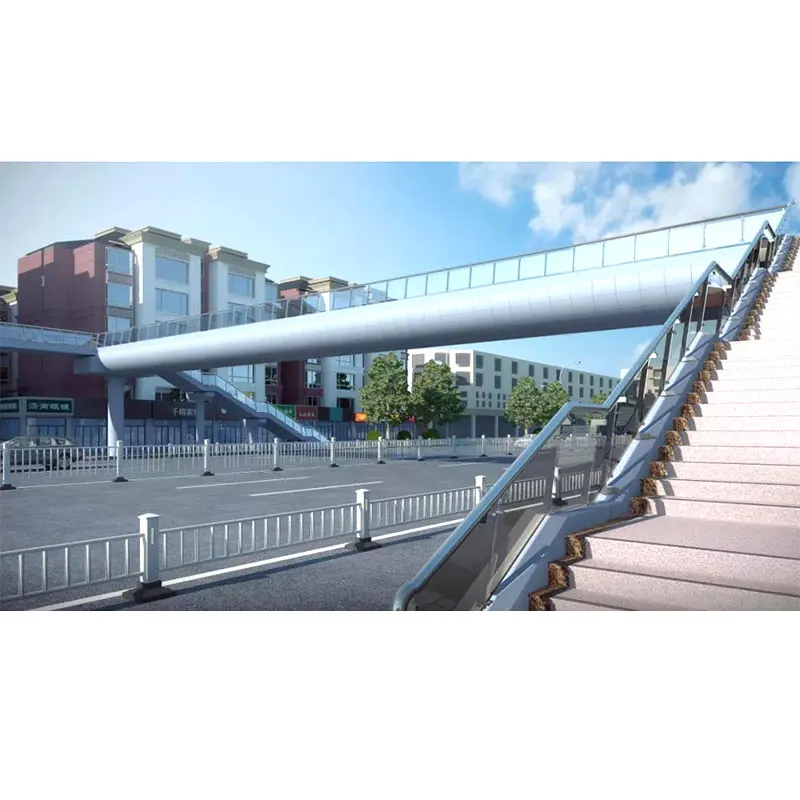 Low Carbon Steel Structures Prefab Bridge for Transportation Project