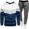 White + dark gray pants