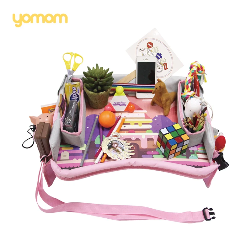 Travel Lap Activity Tray With Padded Comfort Base Side Walls Multi