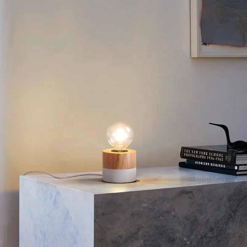 PASSUN New Product 4w Bulb Easy Replaceable LED Wooden Table Lamp