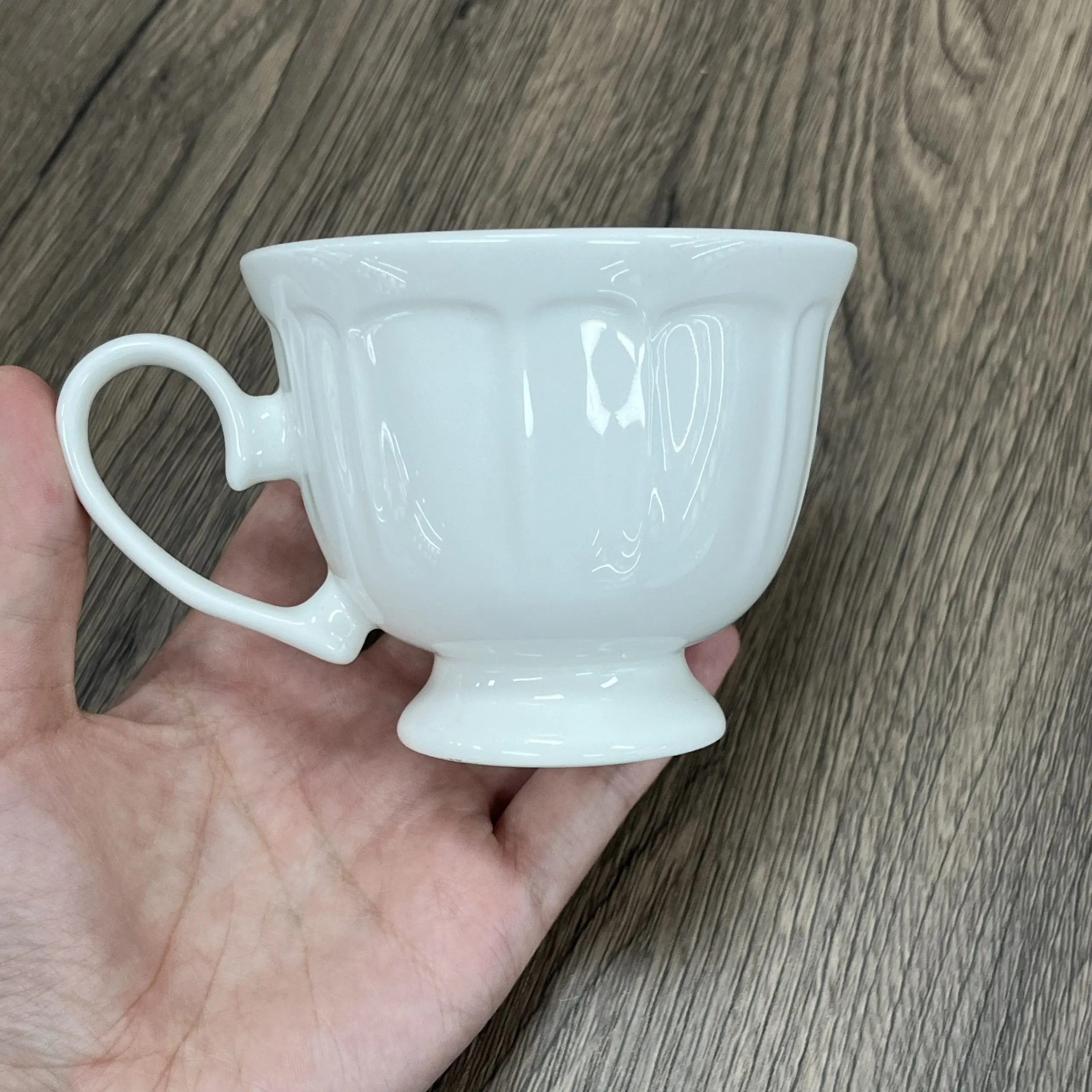 product classic french minimalist custom relief 180ml bone china cup and saucer-7