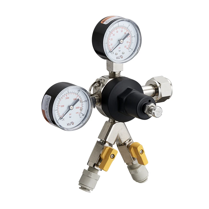 Beer High Pressure Regulators Beer Dispensing Equipment Draft Beer Brewery CO2 Regulator With Two Pressure Gages