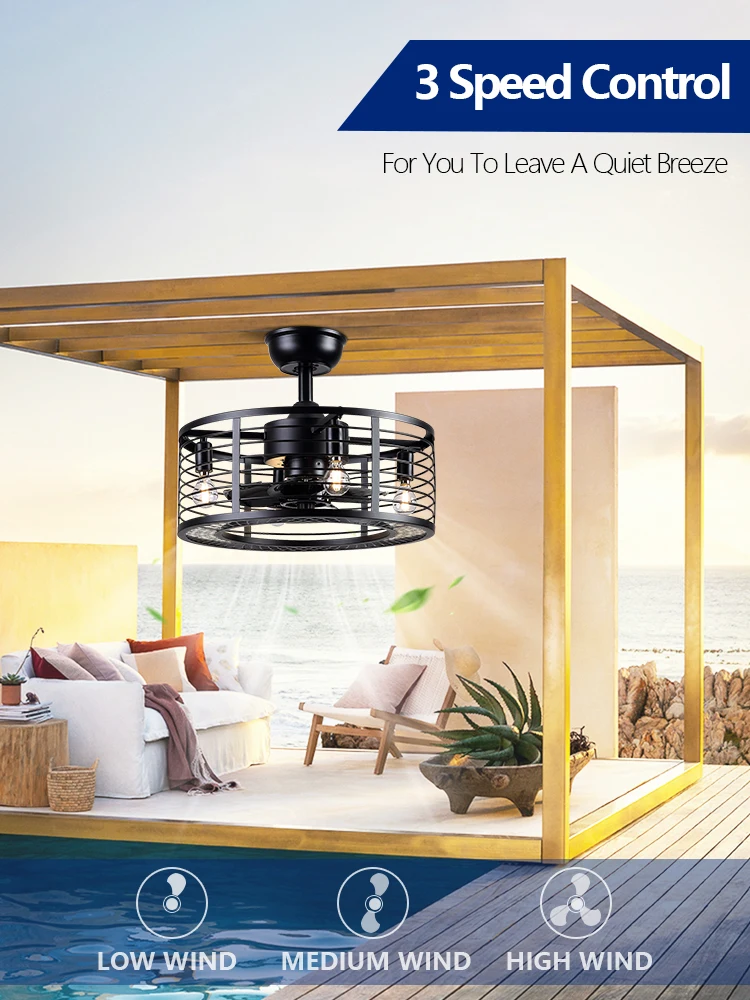 Sg Dimmable Ceiling Fan Surface Mount Led Ceiling Fan Whit Light Modern For Home Nordic Living