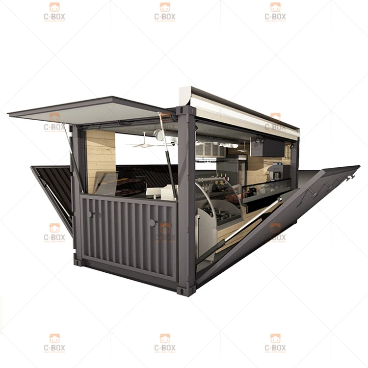 Luxury Modular Prefab Shipping Container Restaurant 20ft Coffee bar Food Kiosk Container