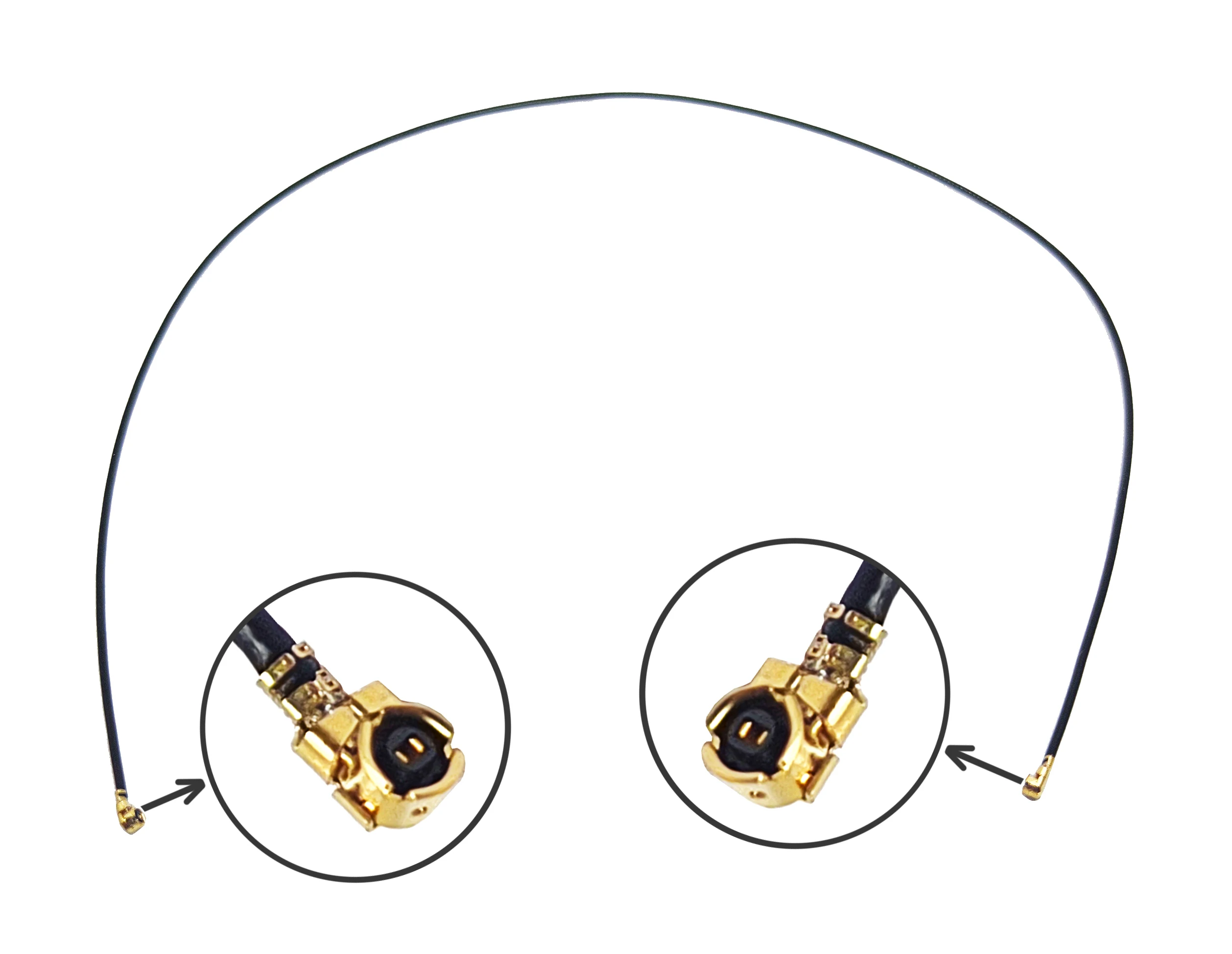 Factory UFL Female Jack to  U.FL MHV Jack Hembra  Right Angle 90 Degree RA 1.37mm Pigtail Jumper Cable Assembly 10cm  ROHS