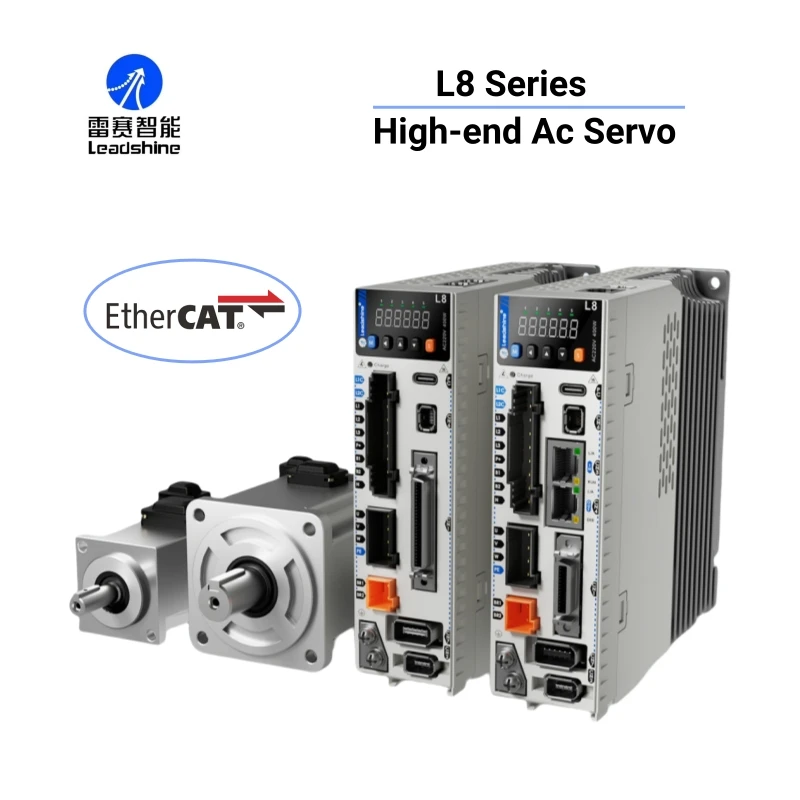 Double Power Input Leadshine Ethercat Servo Driver Kit and 400W Ethercat Leadshine L8 Servo Motor with Drive