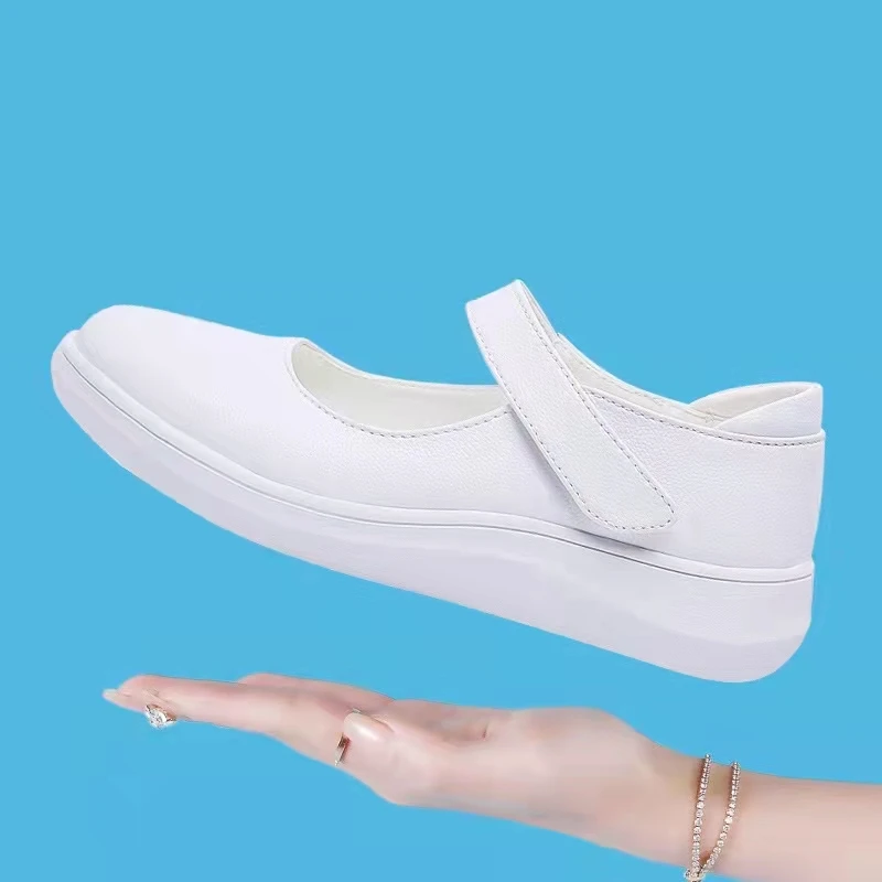 Anti-slip Nursing Shoes Hospital for Women White Shoes Comfort Breathable Soft Bottom Flat Nurse Safety Work Shoes