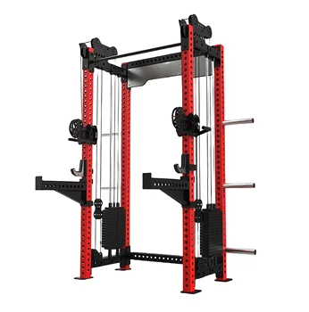 Comprehensive Training Gym Equipment Cable Crossover Power Squat Rack High and Low Row Machine