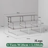3 Niveaux 150cm 3 Pieds Argenté