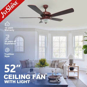1stshine Ceiling Fan 52 Inches Traditional Energy Efficiency 6 Speeds DC Ceiling Fan with Light
