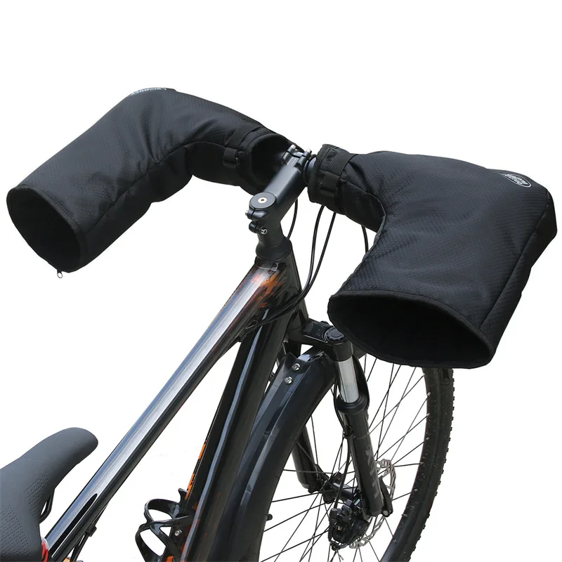 Bike It Boxer Universal Waterproof Neoprene Motorcycle Handlebar Muffs | Black/Grey | Made In UK