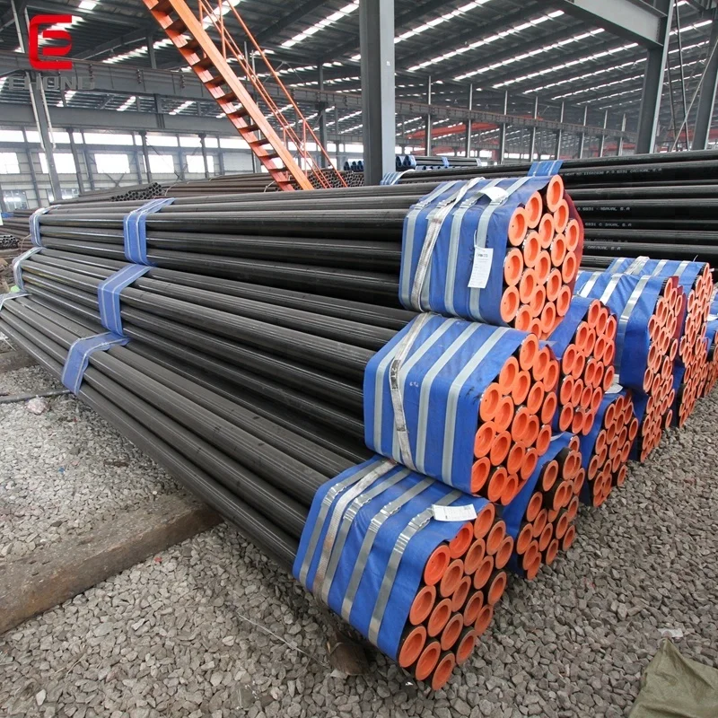 Tubo de acero sin costura ASTM SMLS, tubo de acero al carbono de alta calidad API 5L utilizado en proyectos de construcción