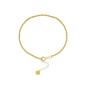 Fine Jewelry Vintage 18K Gold Plated Hand Bangle Chain for Women's Wedding Occasion