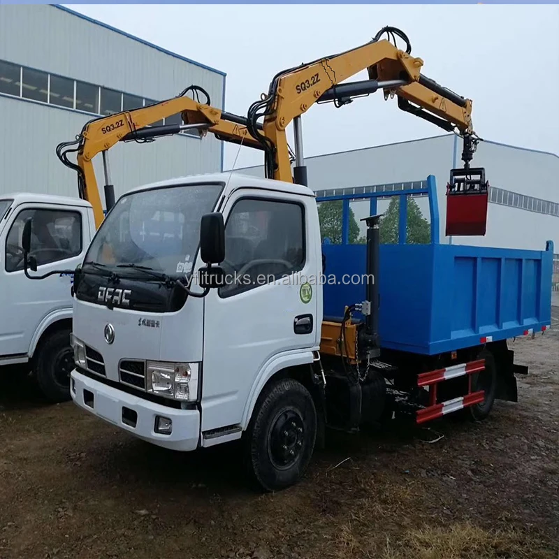 Foton 4x2 Rhd 8t Truck Mounted Crane With Dump Box Tipper Truck With