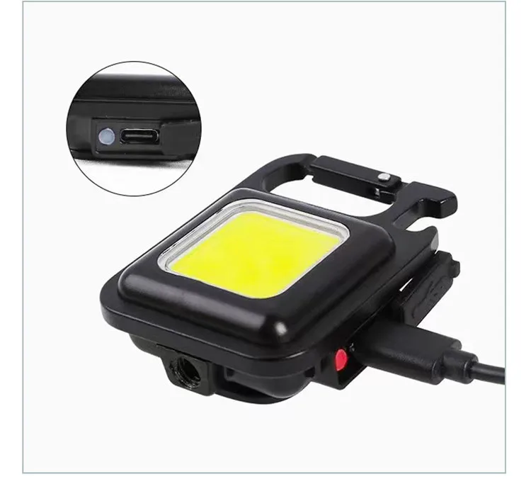 TAIKOO Mini Flash Light Keychains Portable Metal Bottle Opener Keychain with Led Light