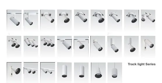 GU10 track light housing Surface Mounted adjustable track lights fixture GU10 G5.3