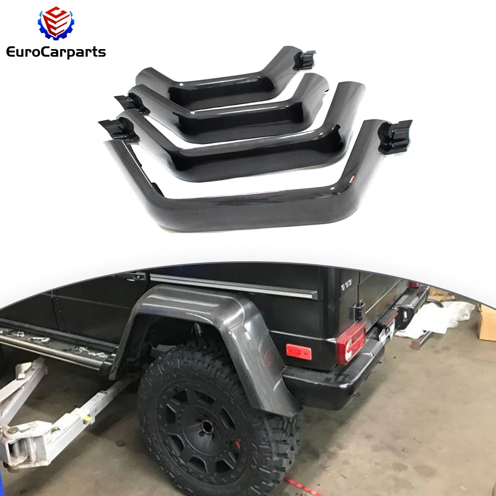 W463 2018 4x4 Wide Over Fenders 25CM Width Carbon Fiber OR FRP Fender Flare Wheel Brow Arch Car