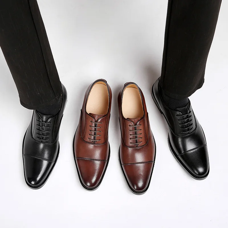 Dropshipping Big Size Genuine Leather Dress Shoes For Men Trendy Mens ...