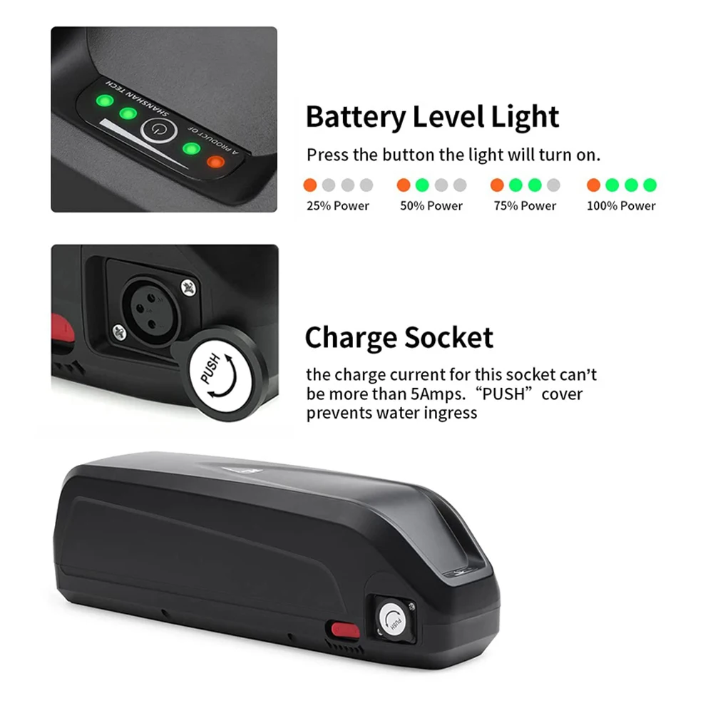 G80 хайлон 28AH 21AH 17.5AH, фара для электровелосипеда в батарея 52V 48V 36V аккумуляторная батарея для 200-1500W Bafang voilamart AW Ancheer и прочие двигатели