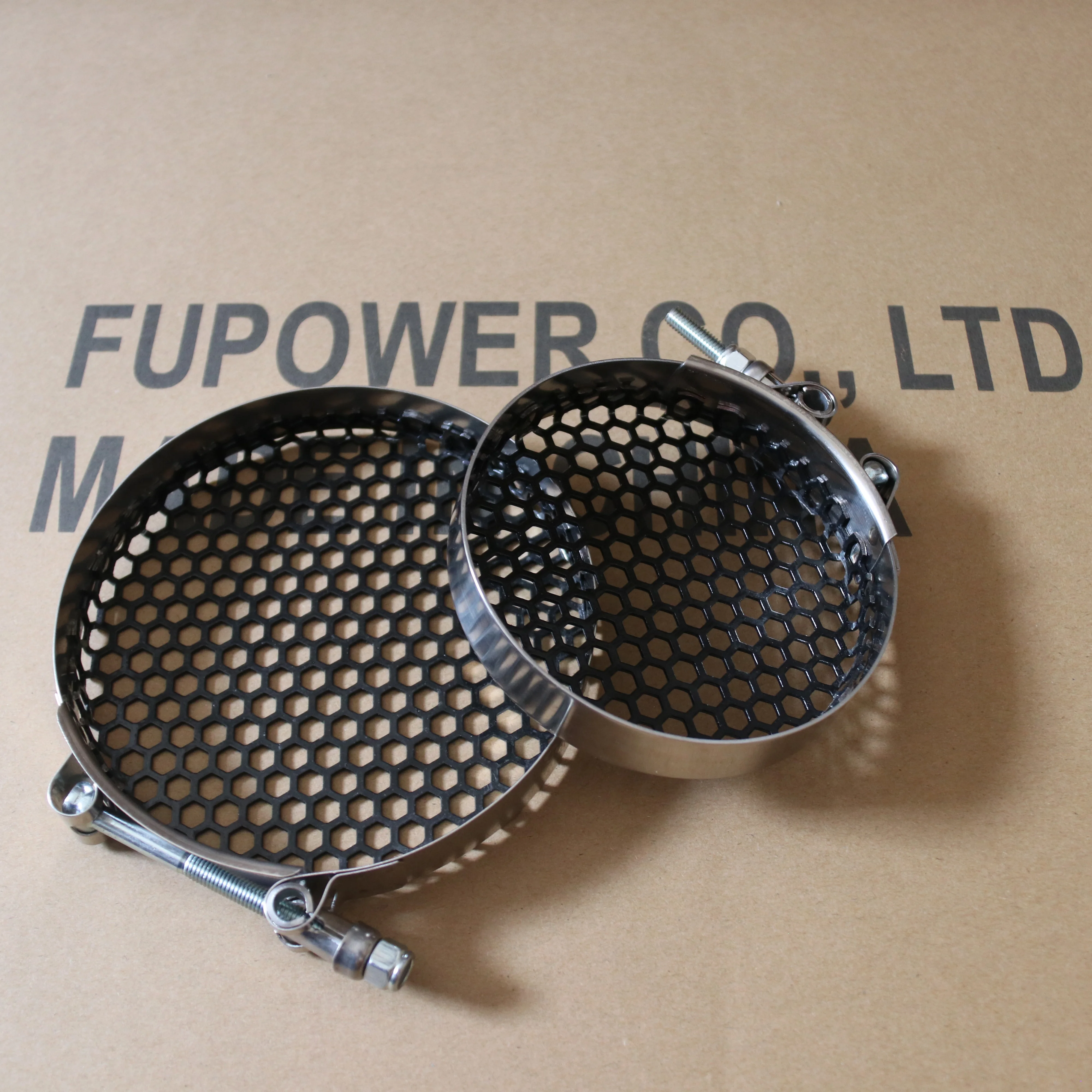 Turbocharger stack guard mesh air filter Screen - 2.5 + Worm gear clamp