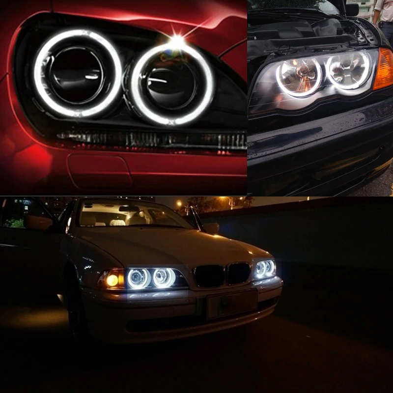 Фары бмв ангельские глазки. BMW e39 Angel Eyes. BMW e36 Angel Eyes. BMW e46 диодные глазки. БМВ е38 фары ангельские глазки.