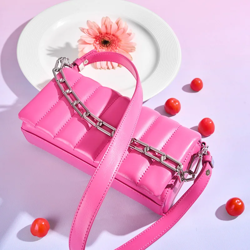 Hot Sale Customize Latest Design Fashion Leather Crossbody Hand Bag for Women’s Saddle Bag Lady Leather Crossbody Shoulder Bag