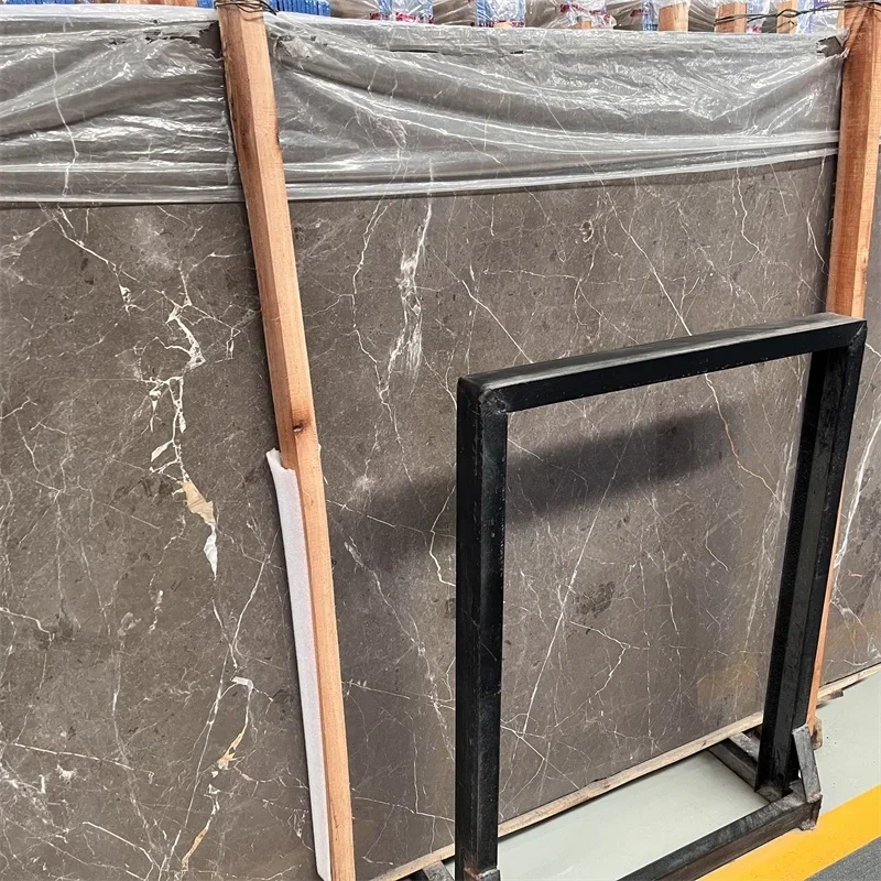 도매 가격 플로렌스 그레이 대리석 슬래브 타일(바닥 및 벽용), 맞춤형 북매치(Bookmatch) 자연 대리석 석재, 사이즈에 맞춰 절단된 타일