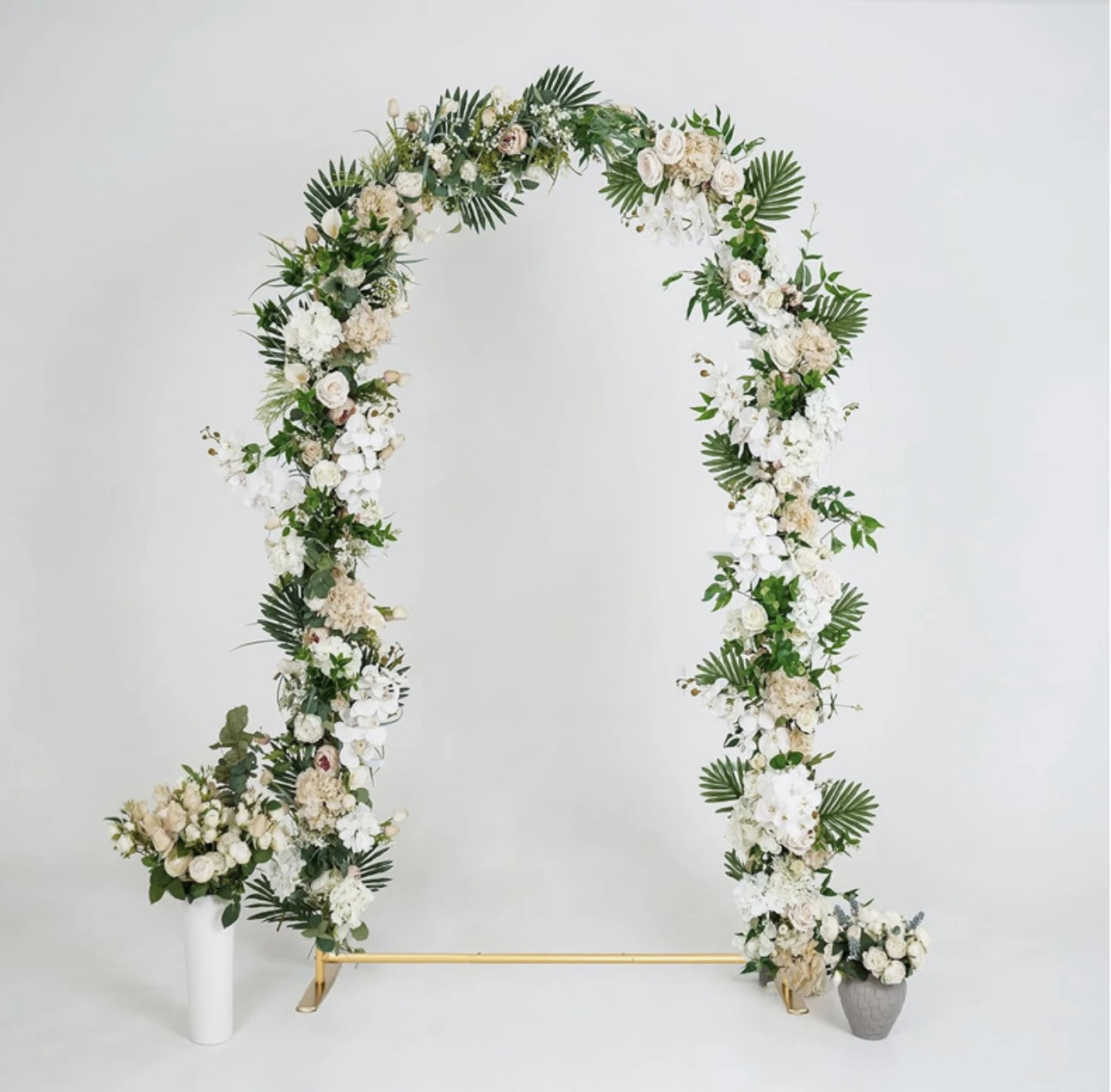 Arche De Mariage En Métal Doré - Support Pour Toile De Fond, Base Solide, Pour Fêtes Et Événements