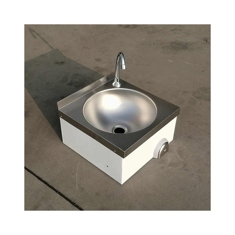 Factory Customized Wholesale Knee Operated Portable Stainless Steel Hand Wash Sink