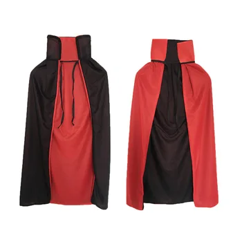 2020 New Halloween Cloak For Kids Costume Red And Black Double-sided Carnival Children Cloak Party Cosplay Vampire Coat Cape