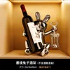 Porte-bouteilles lapin lunettes de soleil plaqué argent