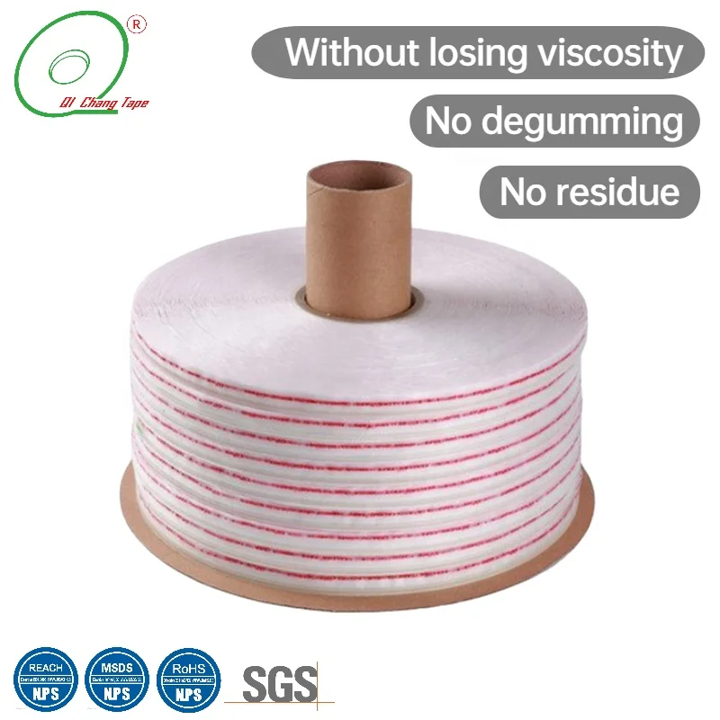 14MM Light Released Hdpe Film Resealable Bag Sealing Tape for pp and Pe Bag Available