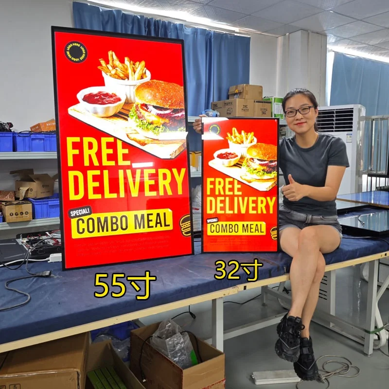 Wall Mounted Capacitive Touch Screen Monitors TV Display Player 4k Android Digital Menu Board Publicidad Signage and Displays