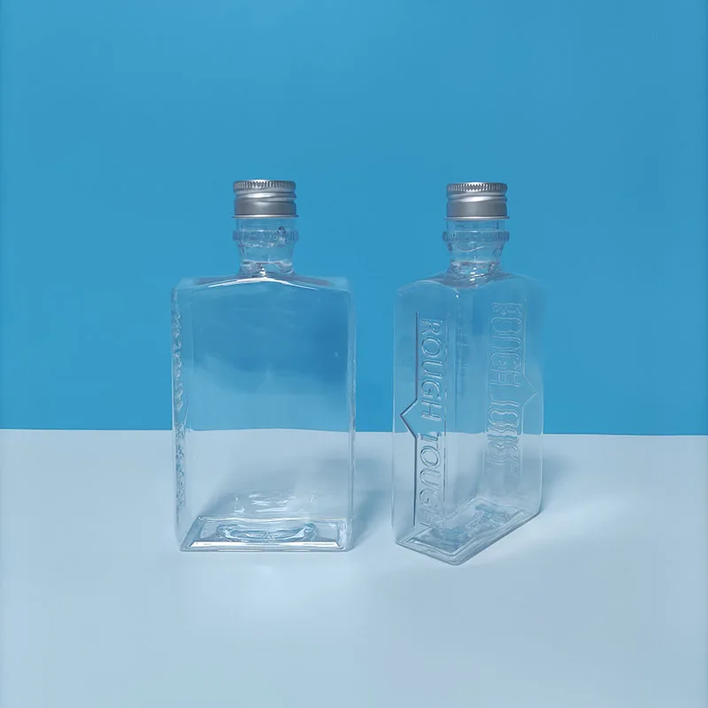 10oz Plastic Wine Bottle Portable Travel Luxury Petg Plastic Bottle With Aluminum Top Cap