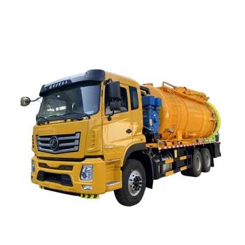 cleaning and suction truck 6*4 10 wheels sewage suction truck with heating equipment