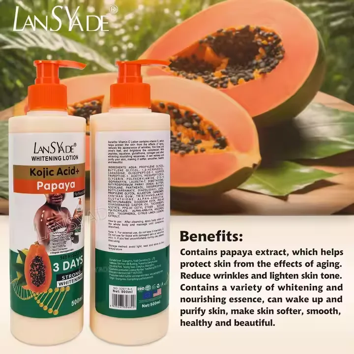 diy glutathione lotion Best Selling 500ml Papaya Whitening Lotion Kojic Acid Body Lightening  Hydrating Luxury Skin Care Body Lotion Cream| Alibaba.com