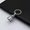 Silver gray szj blue keychain