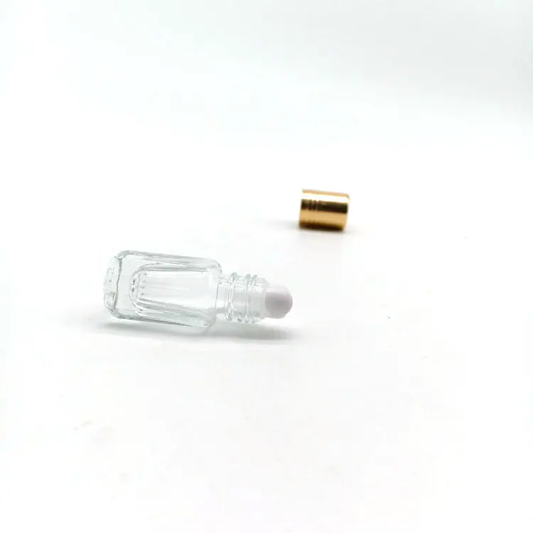 3ml八角形8面香水ガラスローラーボトルカラフルなアルミ