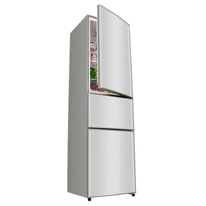 206L Triple Door Fridge Large Capacity Fridge and Freezer Compressor Refrigerator