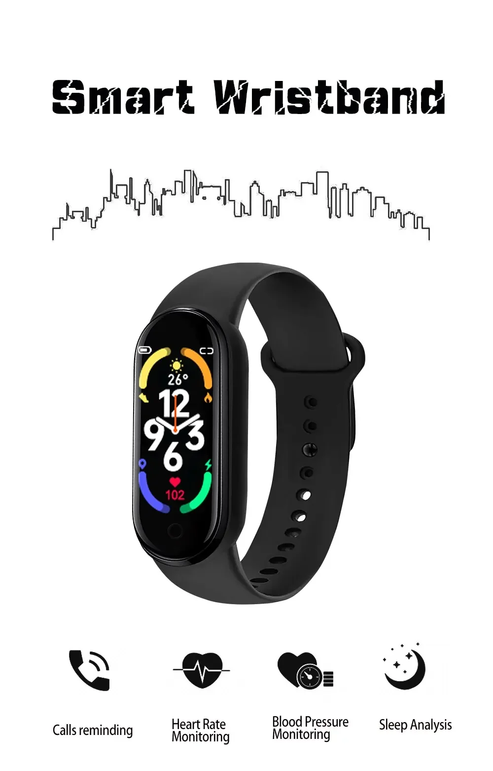 Sport Smart Bracelet Band Smart Bracelet Cc Band M6 Sports