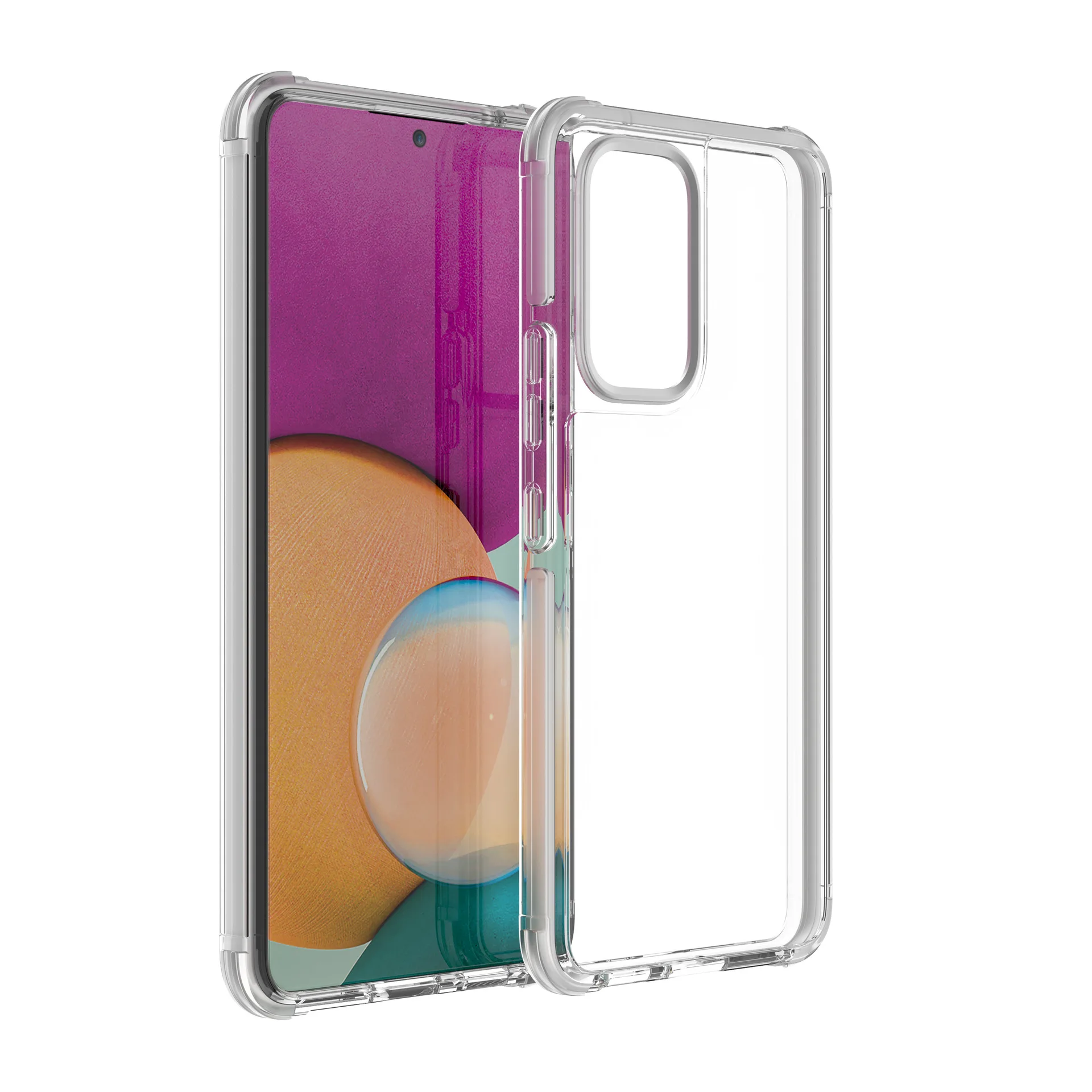 Custom Manufacturer Anti-scratch Transparent Soft TPU+TPE+PC 3in1 Clear Phone Case for Samsung for Galaxy A73 A53 5G Mobile Phon