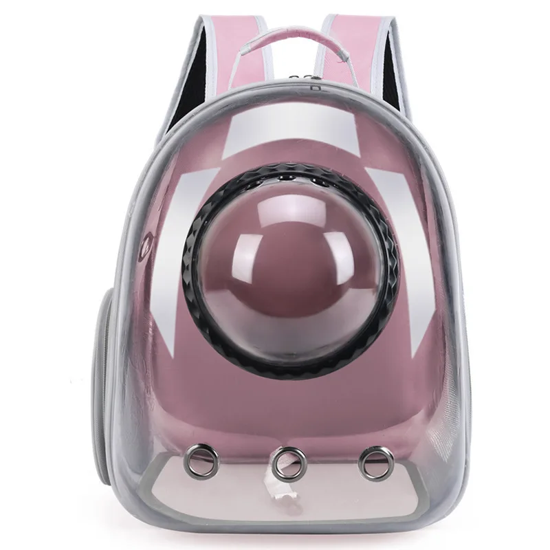 Cat Backpack Solid Space Capsule Pattern Zipper Closure Pet Carrier Portable Outgoing Small Size Animal Pattern Pets Carring Bag