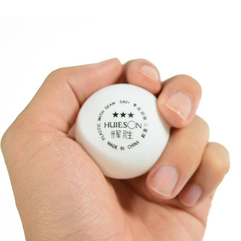 Cheap Training Ping Pong Ball HUIESON New Material ABSwhite Plastic  3 Star  Table Tennis Ball