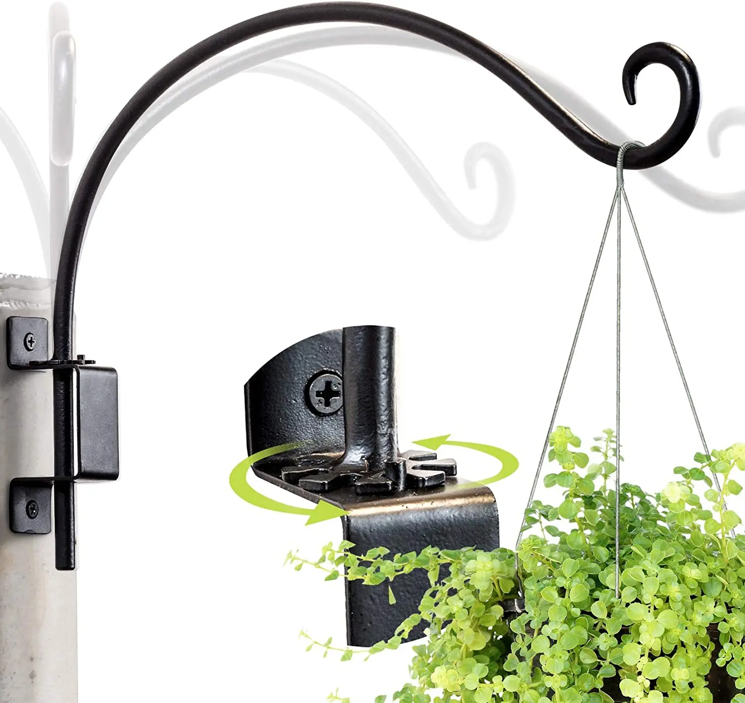 Wand-Pflanzenhalterungen Aus Eisen – 2 Stück, 25,4 Cm, Für Blumen, Windspiele & Deko, Innen & Außen, Max. 27,2 Kg Tragkraft