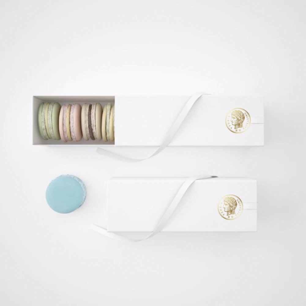 Custom Drawer Shape Macaron Packaging Small Cookie Candy Bakery Cake Macaron Box 10x10x5