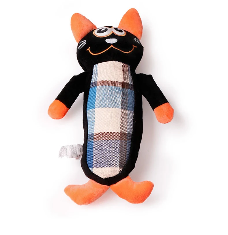 New Cross-border Pet Christmas Halloween Necessities Gnawing Teeth Interactive Plush Toy Smiling Monster Doll manufacture