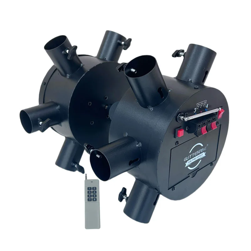 GL004 Cold Fountain Pyro Wireless Remote Rotating Machine Double Wheel Wedding Stage Pyrotechnic Cold Fireworks Firing System