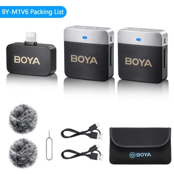 BOYA BY-M1V Wireless Microphone Microphones Cordless Clip on Mic for Video Recording YouTube Vlogging Live detail image
